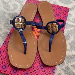 Tory Burch Miller Mini Navy Leather 7.5